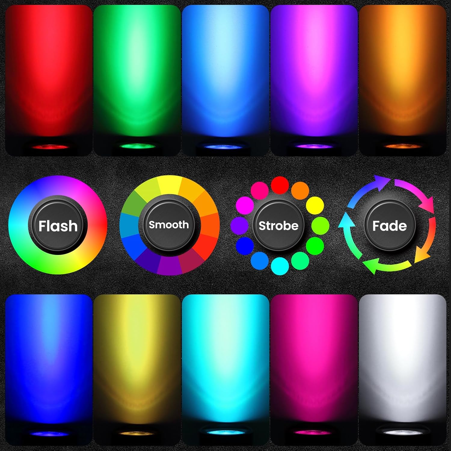 Free! SPOTLIGHT COLOR セット 8種 ZZXX 20W RGB Outdoor Spotlight Halloween 120V Color Changing
